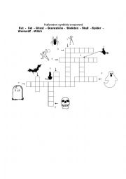 English Worksheet: Halloween crosswords