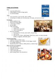 English Worksheet: eating out