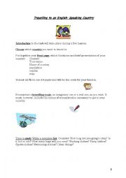 English Worksheet: Travelling Theme