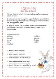 Easter - text + exercises