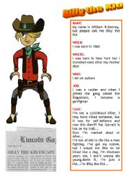 English Worksheet: Billy the Kid