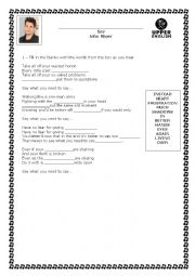 English worksheet: say