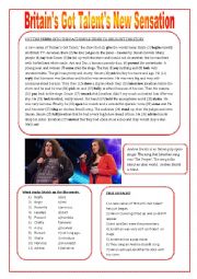 English Worksheet: Britains Got Talent: Jonathan