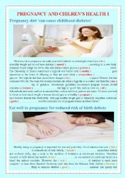 English Worksheet: PREGNANCY AND CHILRENS HEALTH 1