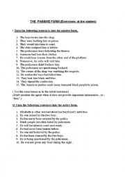 English Worksheet: passive form