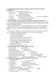 English Worksheet: exercises