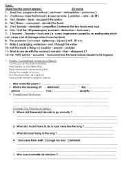 English worksheet: Exercise