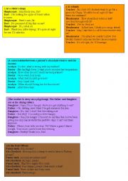English Worksheet: daily-life role play cards