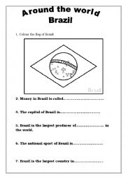 English Worksheet: Around the world webquest - Brazil