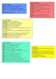 English Worksheet: daily-life role play cards2