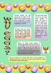 English Worksheet: Why Eggs?