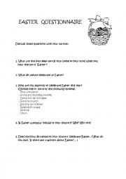 Easter questionnaire