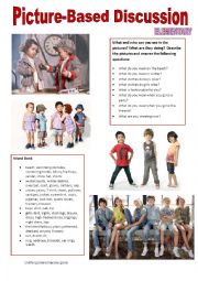 English Worksheet: Picture-based discussion Elementary - (14) Clothes