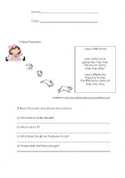 English worksheet: Easter  Poem