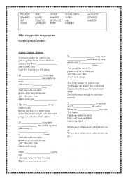 English worksheet: Colbie Caillat - Bubbly 