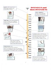 English Worksheet: Inventors and Inventions TIMELINE