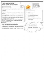 English worksheet: recipie