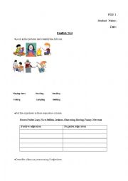 English worksheet: test