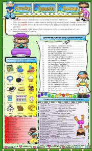 English Worksheet: FORMING POSSESSIVES