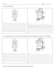 English worksheet: speaking activity clothes