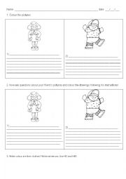 English Worksheet: speaking activity clothes