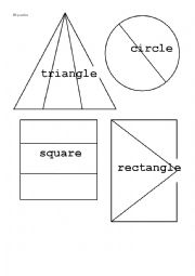 English worksheet: 2D shape puzzles