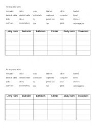 English Worksheet: things in the house
