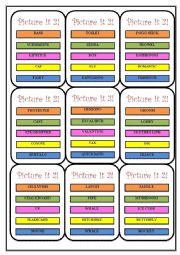 English Worksheet: Picture it 2! (based on Pictionary game!