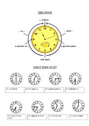 English Worksheet: What time is it