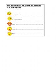 English Worksheet: Feelings
