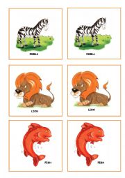 ZOO ANIMALS MEMORY GAME PART 1