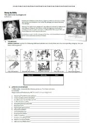 English Worksheet: This used to be my playground - Madonna