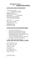 English Worksheet: Redemption song reuploaded 