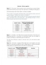 English Worksheet: First Day Activity Conversation Activity