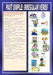 English Worksheet: past simple: irregular verbs.