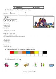 English Worksheet: All Together Now