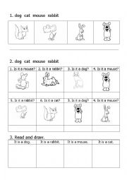 English worksheet: Basic pets