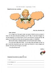 English Worksheet: physical description
