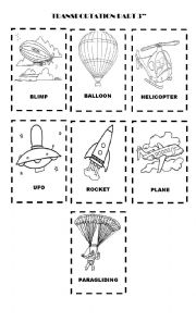 English Worksheet: Means of transport part 3