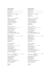 English worksheet: Under the bridge song