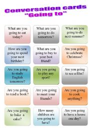 English Worksheet: Conversation cards 
