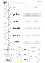 English Worksheet: mouse paint