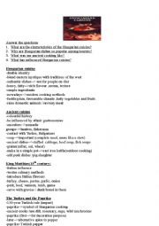 English worksheet: Hungarian cooking