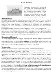 English Worksheet: Ellis Island