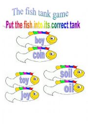 English Worksheet: fish tank game part 2