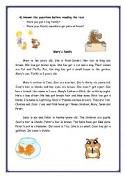 English Worksheet: Family