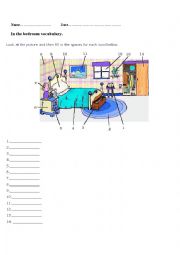 English Worksheet: Label rooms in the house