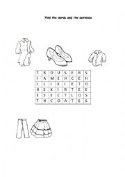 English worksheet: clothes