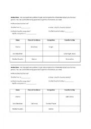 English Worksheet: Famous People/Information- gap worksheet
