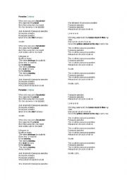 Coldplay Paradise Lyrics - ESL worksheet by isabelaaadias